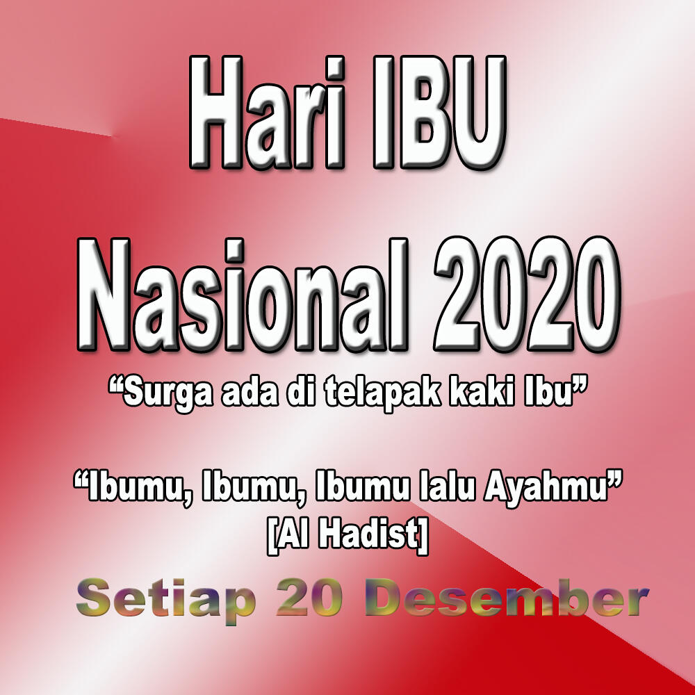 [NASIONALISME & MUHASABAH] HARI SOSIAL & HARI IBU 2020. Ayok Memperingati...!
