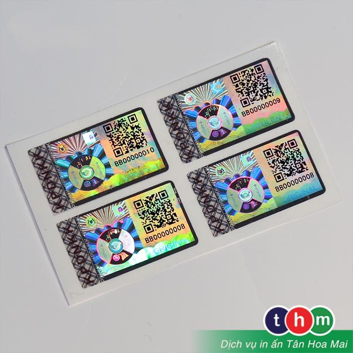 Tem niêm phong hologram bảo vệ sản phẩm hiệu quả
