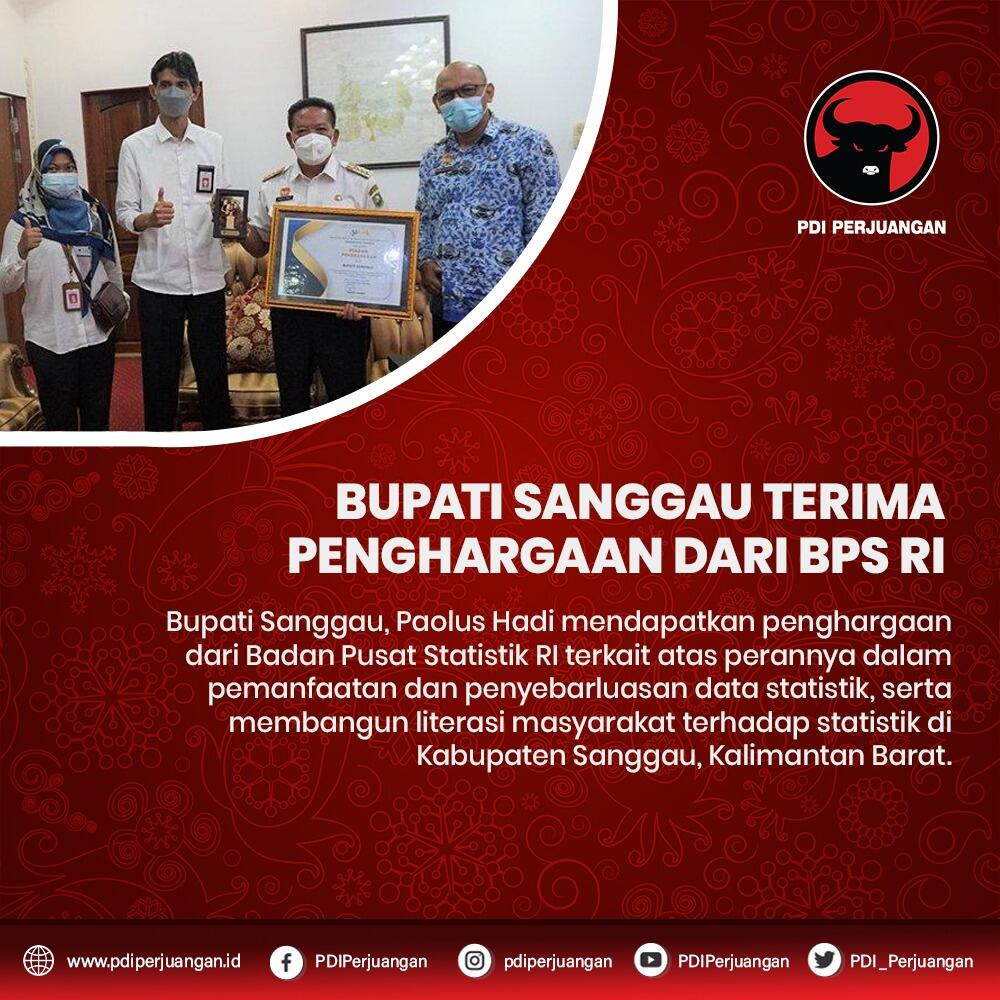 Bupati Sanggau Terima Penghargaan Dari BPS RI