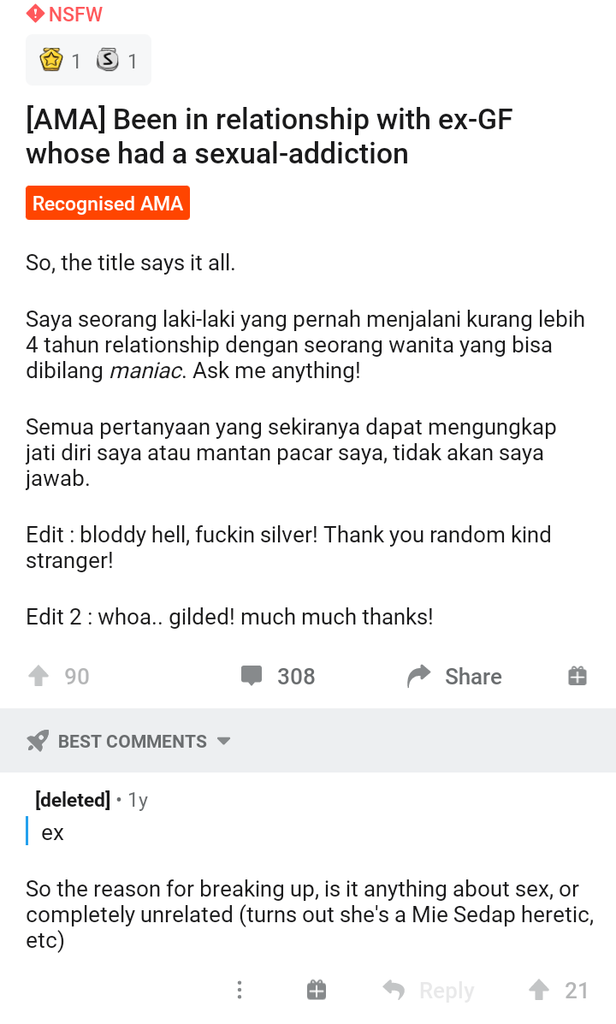 [AMA Reddit] Share Suka-duka Pengalaman Punya Pacar Hiperseks