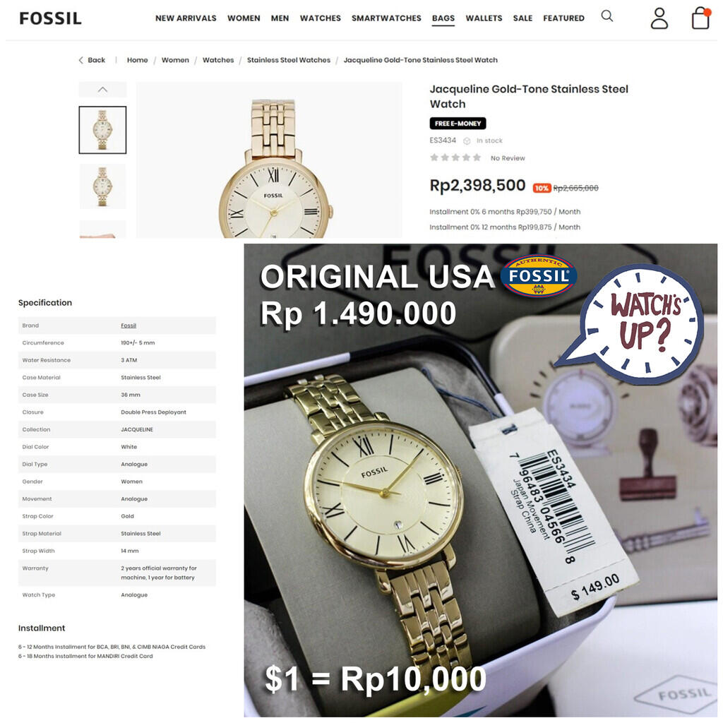 PROMO JAM TANGAN FOSSIL ORIGINAL USA