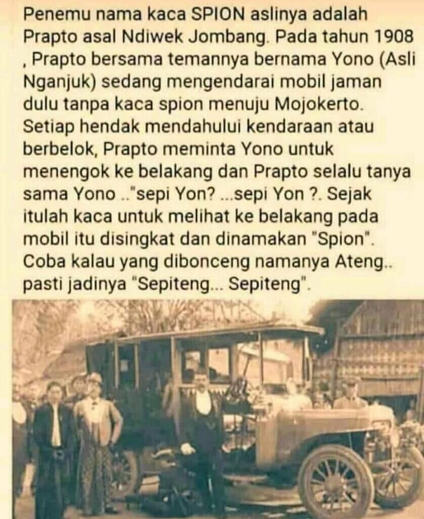 Asal Mula Kaca Spion, Versi Kocak Warga +62