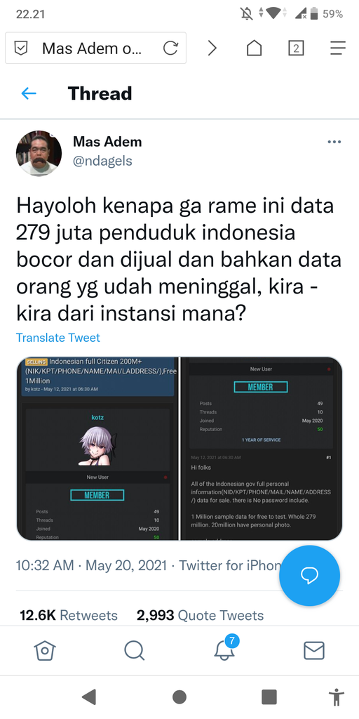 Data penduduk indonesia kembali bocor, & kali ini dari bpjs. 