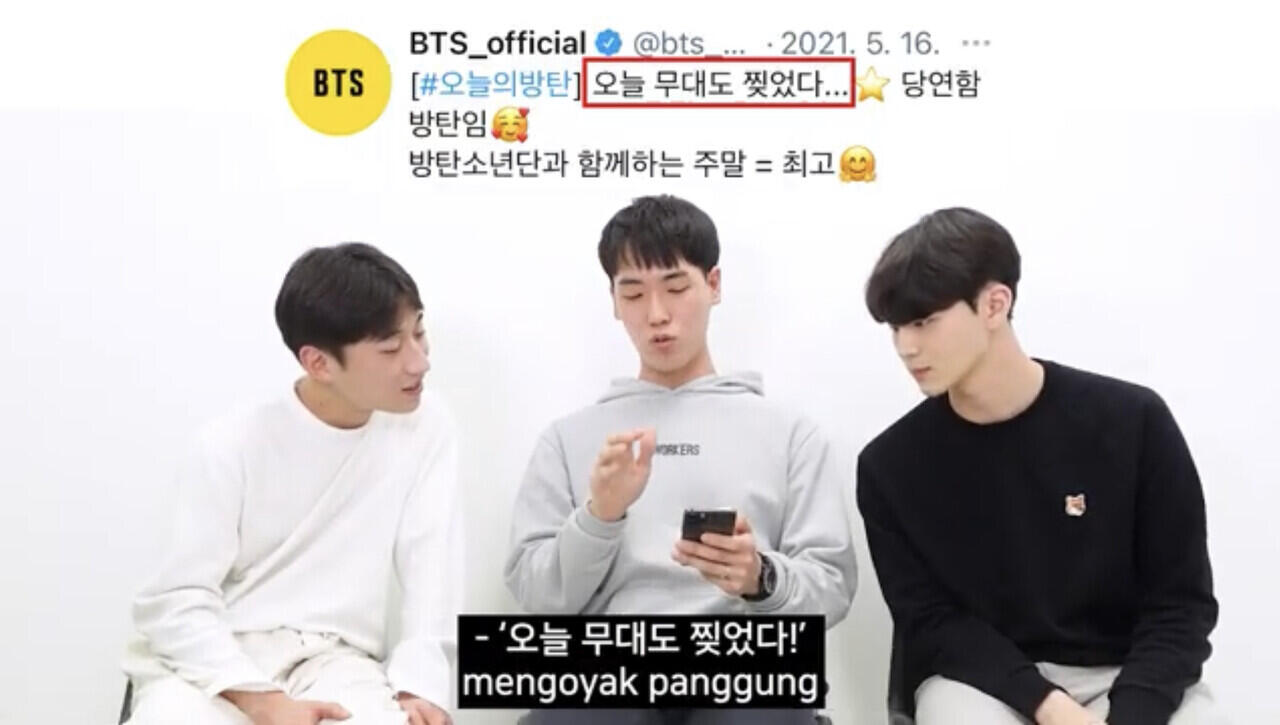 Terjemahan Twitter BTS (by. Laki-laki korea)