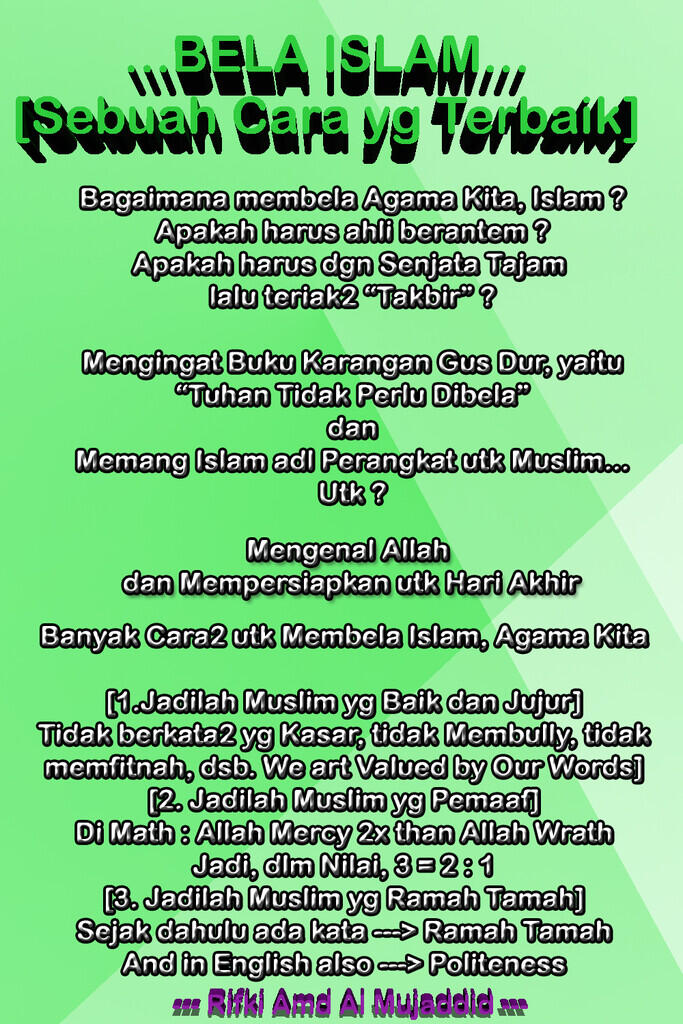 [Muhasabah Keislaman] Definisi - Islam Liberal, Islam Wahabi & Islam Moderate