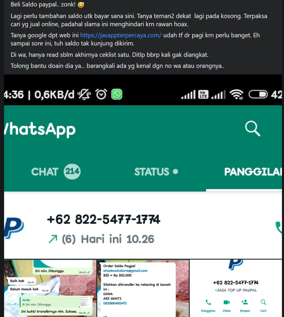 Hati-Hati dengan situs https://topbalancepp.com adalah PENIPU Jual beli saldo PayPal