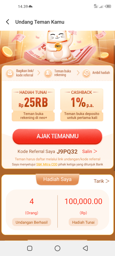 NEO+ Aplikasi Cuan Recommended
