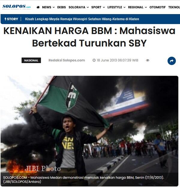 Balada Subsidi BBM dari Masa ke Masa