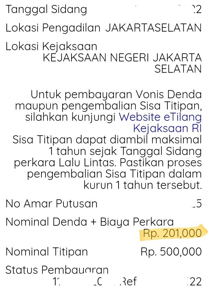 Share Pengalaman, Mengurus Denda E-tilang Terbaru Dan Mengambil Sisa Uang Dendanya 