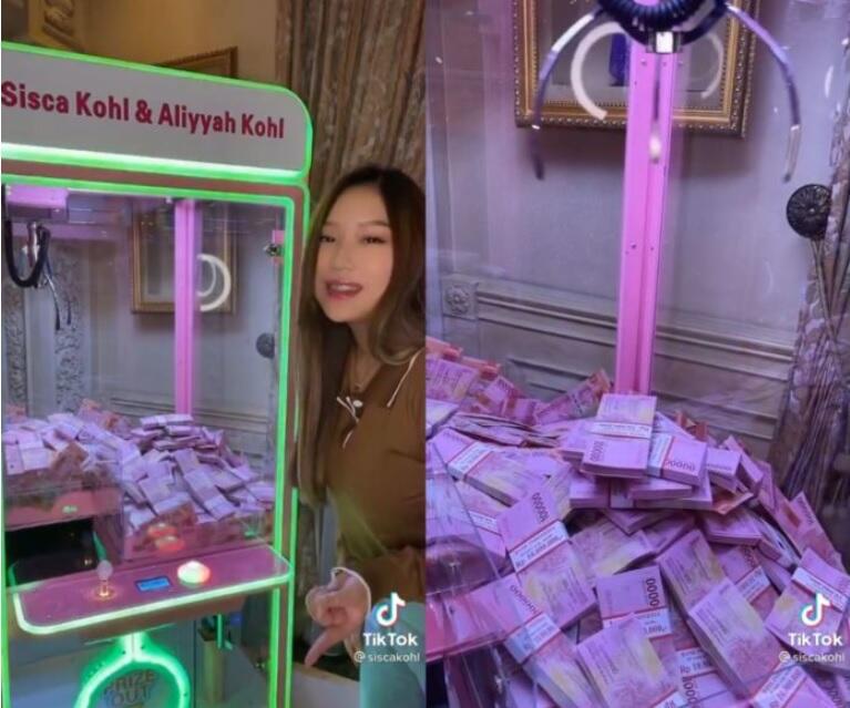 Sisca Kohl Punya Mesin Mainan Capit Uang, Tertarik Coba?