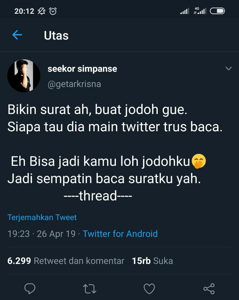 Pemuda Ini Menulis Surat untuk Jodohnya, Isinya Bikin Baper!