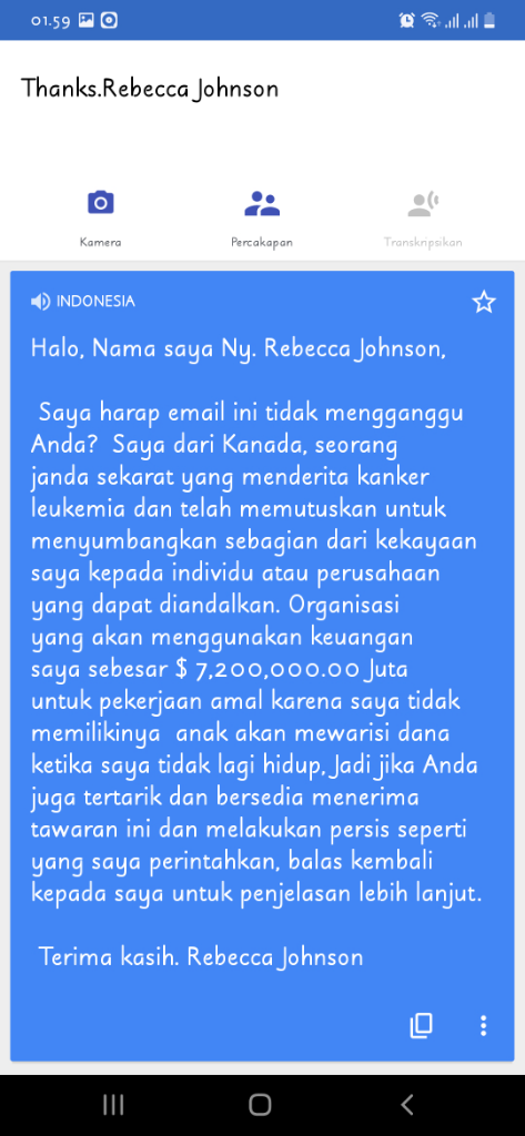 [ask] Email Sumbangan Dari Luar Negri