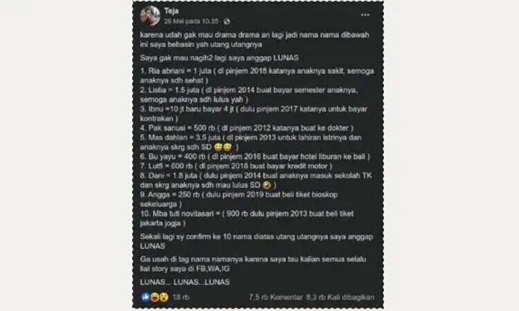 Gara-gara Hutang, Kerja Keras Jadi Sia-sia