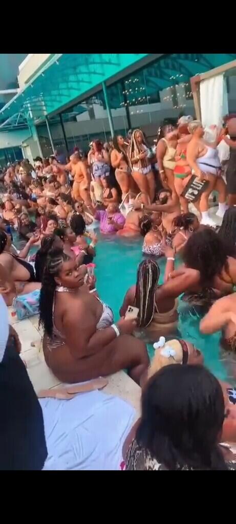 Pool party for only FAT women 