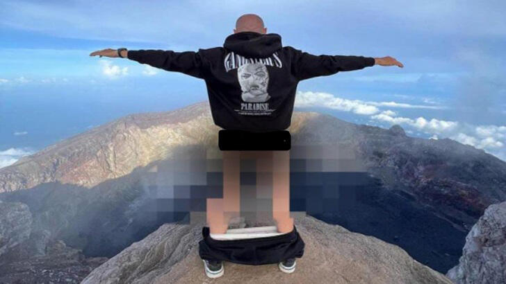 Bule Lepas Celana di Gunung Agung & Ngajak Ribut Pecalang