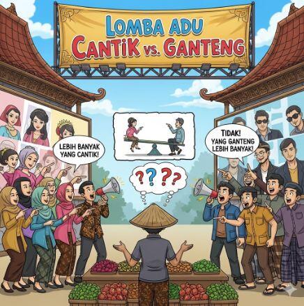 Mana lebih banyak cewek cakep atau cowok ganteng?
