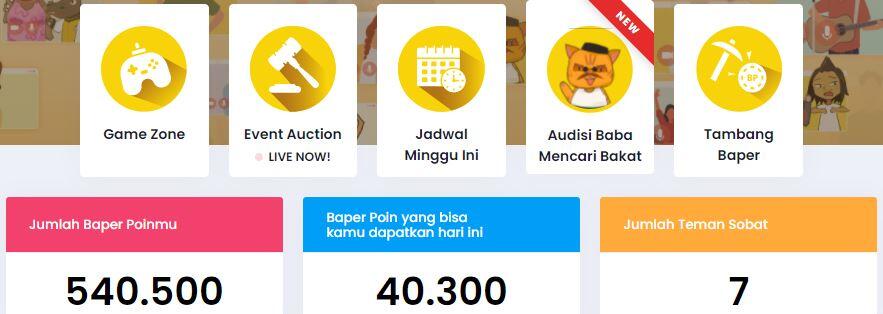 Setiap Hari Berburu Baper Poin Hingga Menang Hadiah Auction