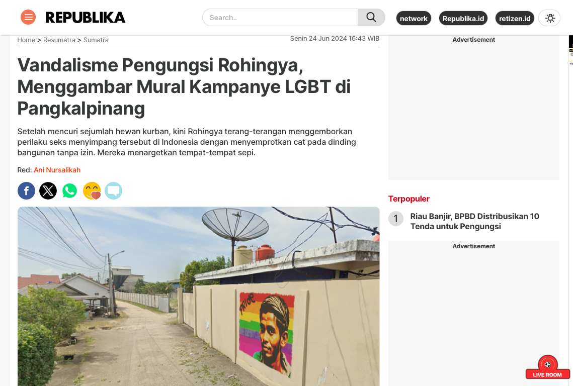 TERNYATA ROHINGYA DIAM-DIAM JUGA MERUPAKAN KAUM PELANGI YANG BEGITU FRONTAL..