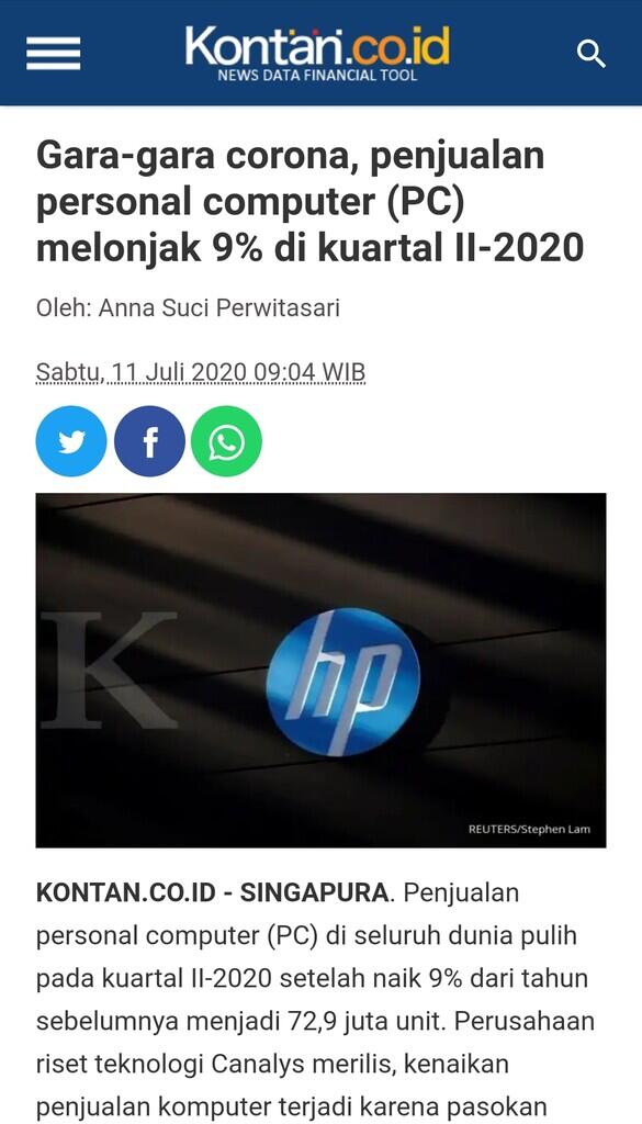 WFH Bersama PC ALL IN ONE dari Hewlett-Packard (Amin Paling Serius) 