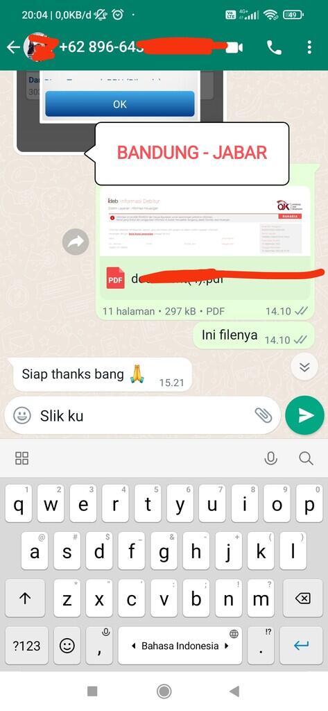 JASA CEK BI CHEKING, BAYAR SETELAH DATA KELUAR