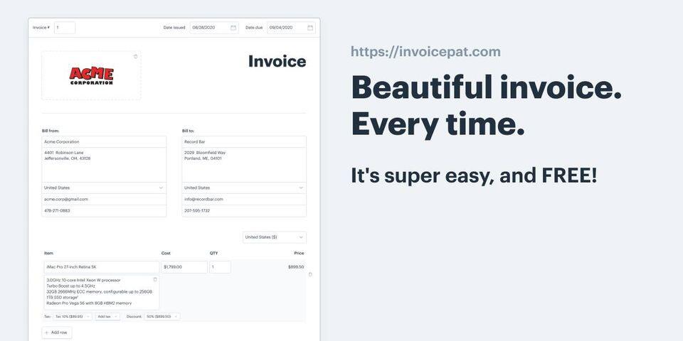 Easy Online Invoicing for freelancers!