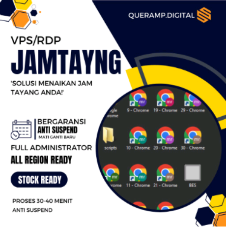 VPS/RDP PAKET JAM TAYNG CLONE EXTENTION - ANTI SUSPEND