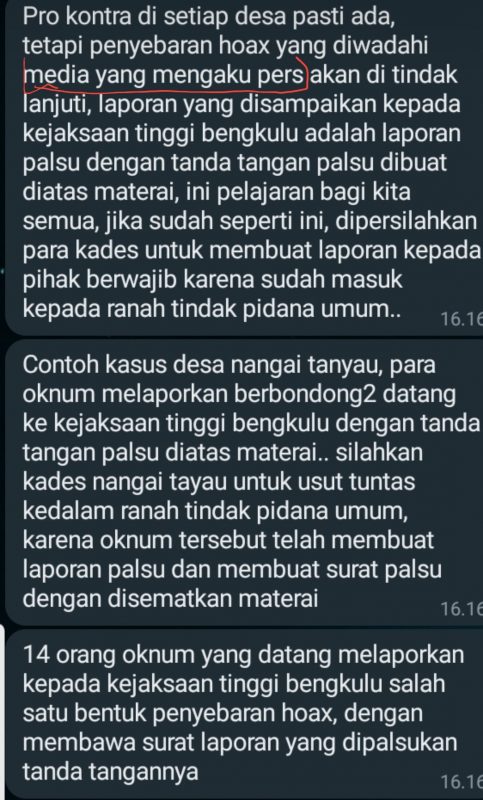 Parah, Oknum Jaksa Tidak Paham Antara Media & Pers 