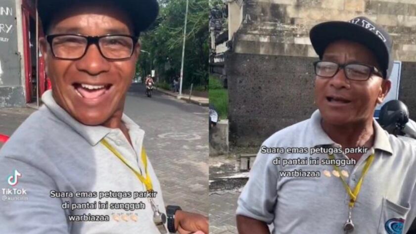 Tukang Parkir Ini Punya Suara Emas