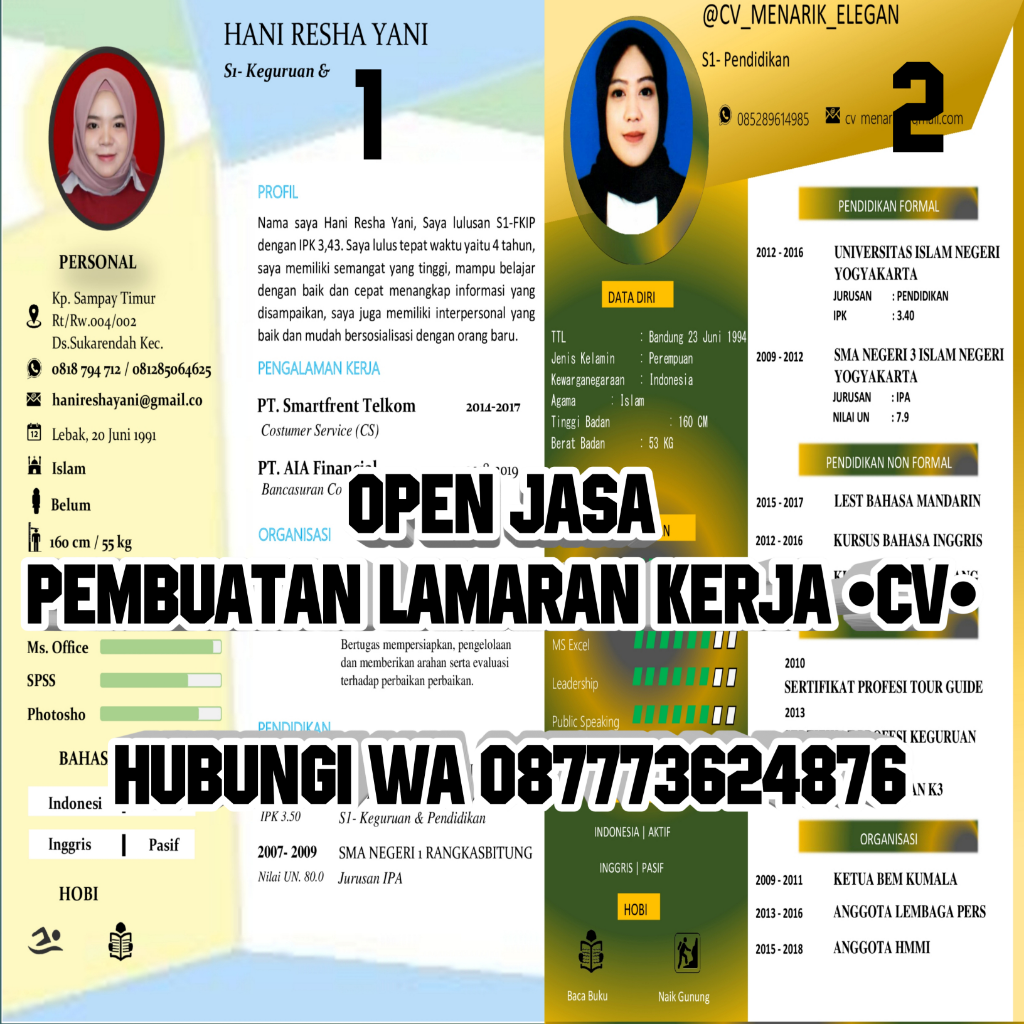 Pembuatan JASA LAMARAN KERJA (CV) 