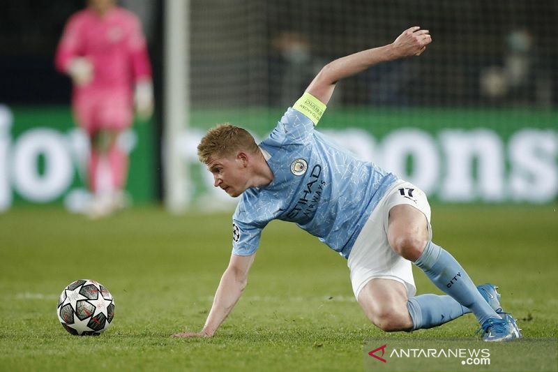 Kevin De Bruyne diragukan tampil ketika Man City hadapi Norwich