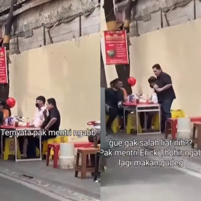 Erick Thohir Makan Gudeg Pinggir Jalan!