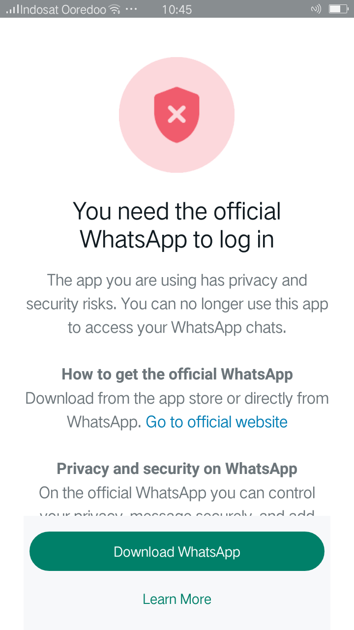 diblokir wa resmi