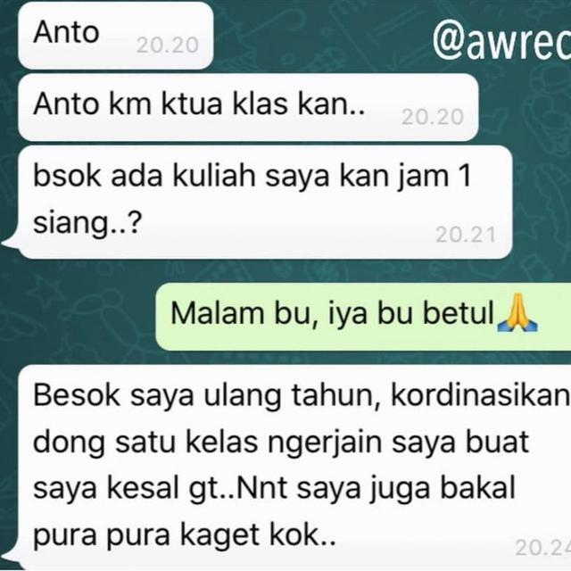 Chat Dosen Yang Nggak Buat Bosan :D