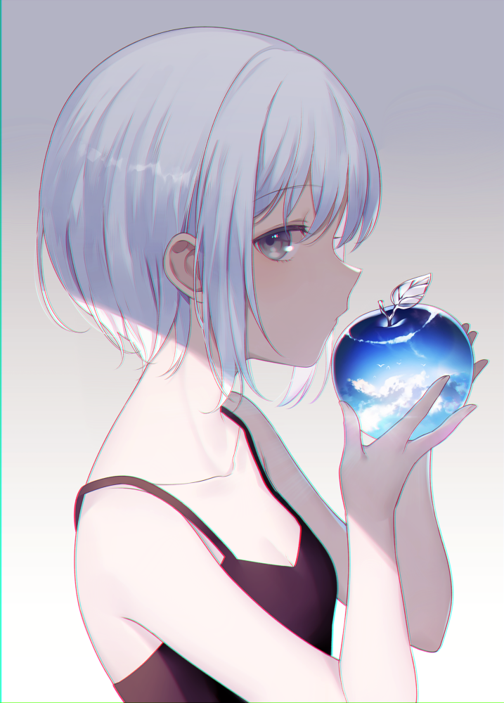 7 Ilustrasi Digital Art Original Karakter Cewe Dengan Rambut Silver!