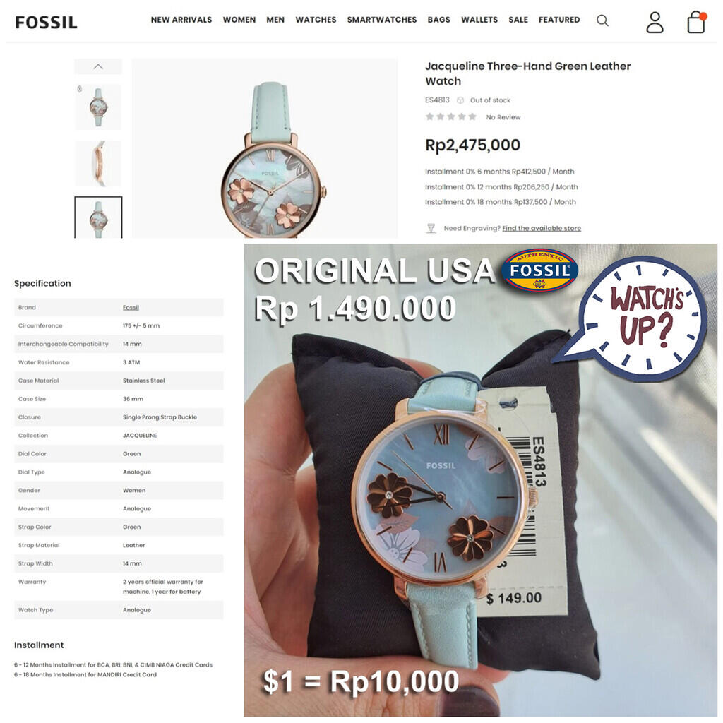 Jam Tangan Fossil Harga 1 Jutaan
