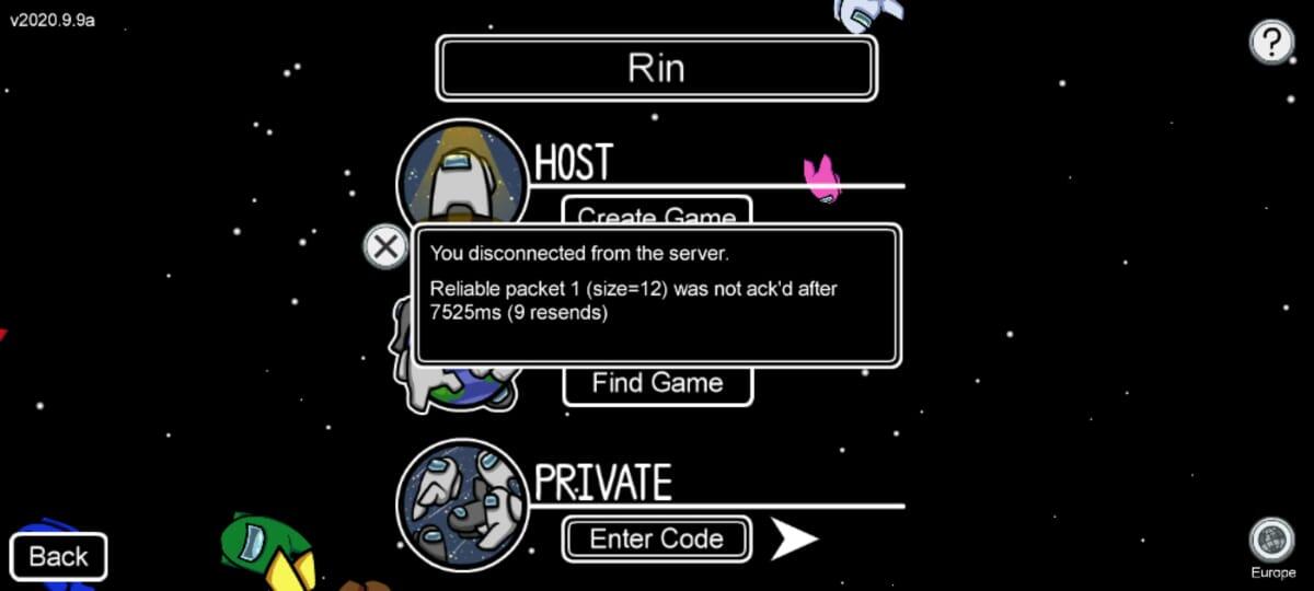 Tips Mengatasi Auto Kalah karena Disconnected from Server di Among Us