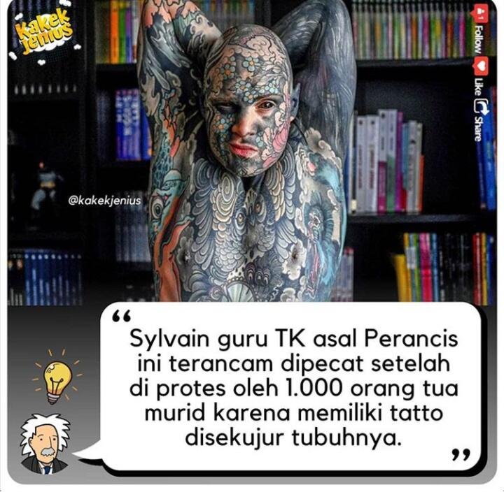Viral: Seorang Guru Yang Memiliki Tato Dan Terancam Dipecat 