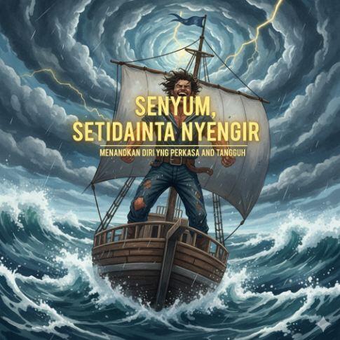Senyumlah setidaknya nyengir dalam menghadapi badai masalah,