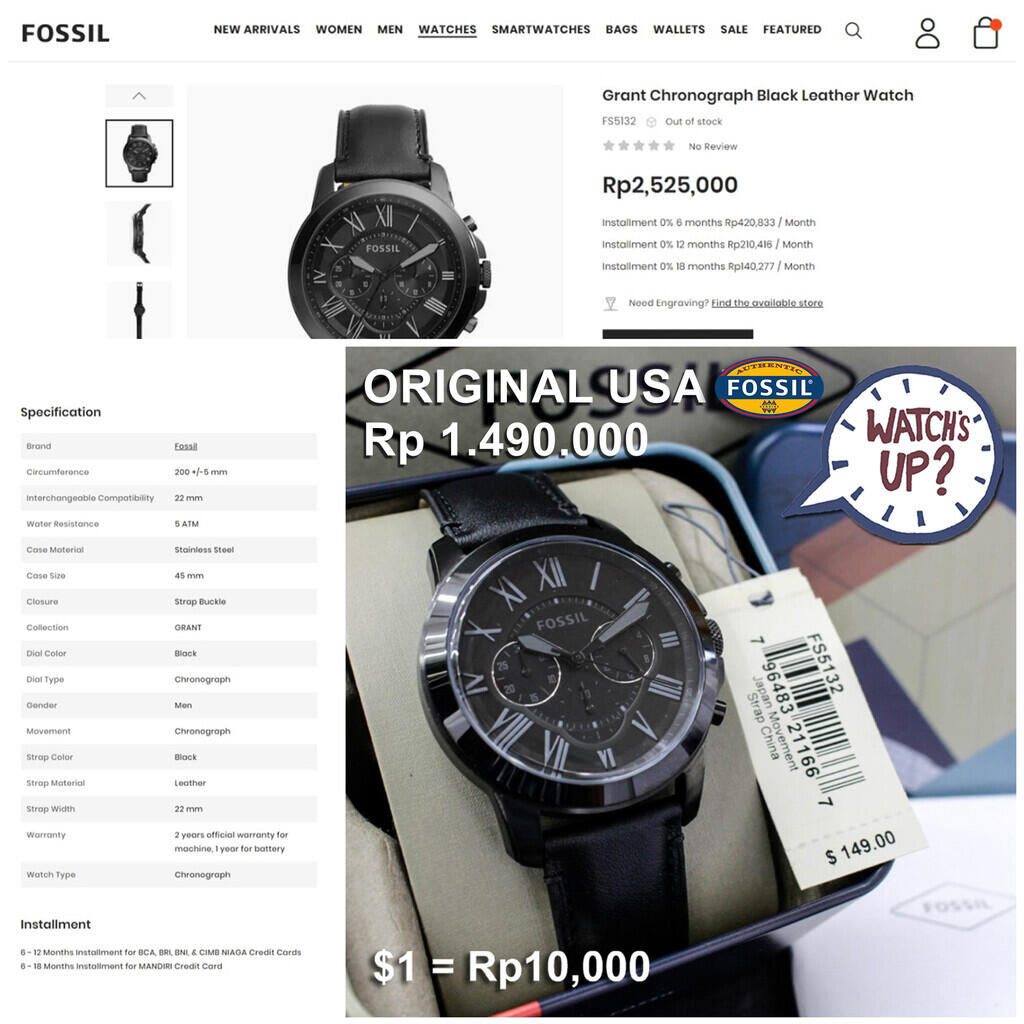 Jam Tangan Fossil Harga 1 Jutaan