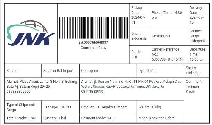 Penipuan suplier bal segel import