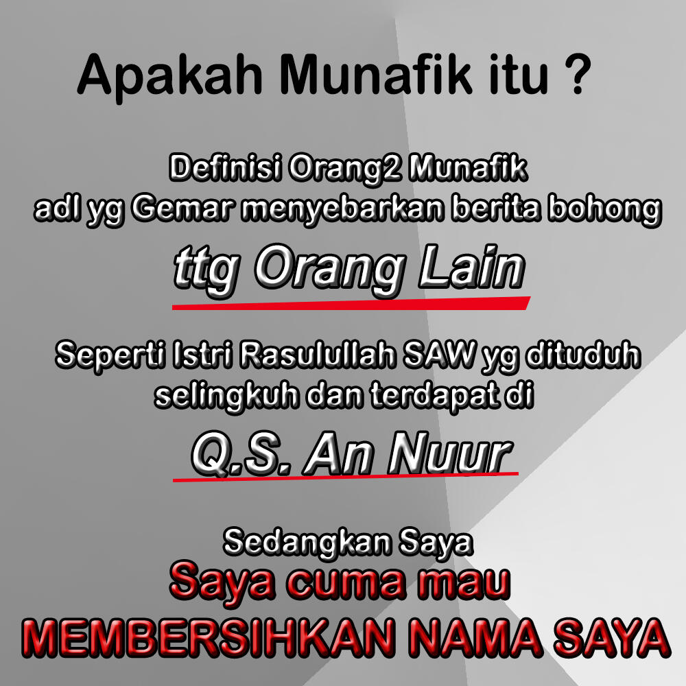 [TRUE=FACTS] Inilah Pengakuan Saya