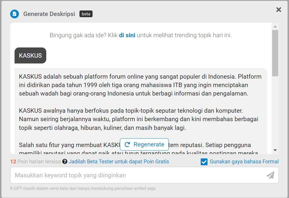 [K-GPT] KASKUS Forum: Tempat Berdiskusi yg Asyik