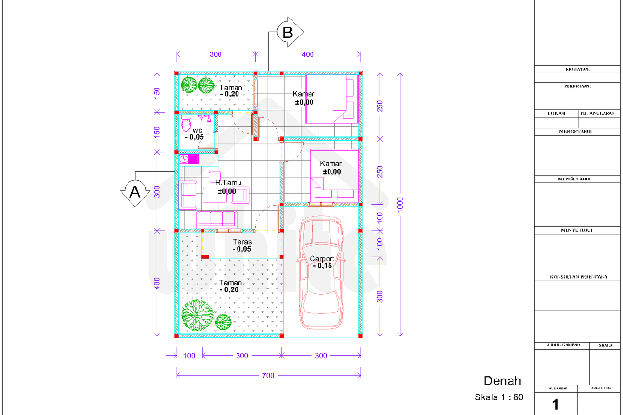 Gambar Kerja Rumah Type 36 [Indo Kontraktor Desain]
