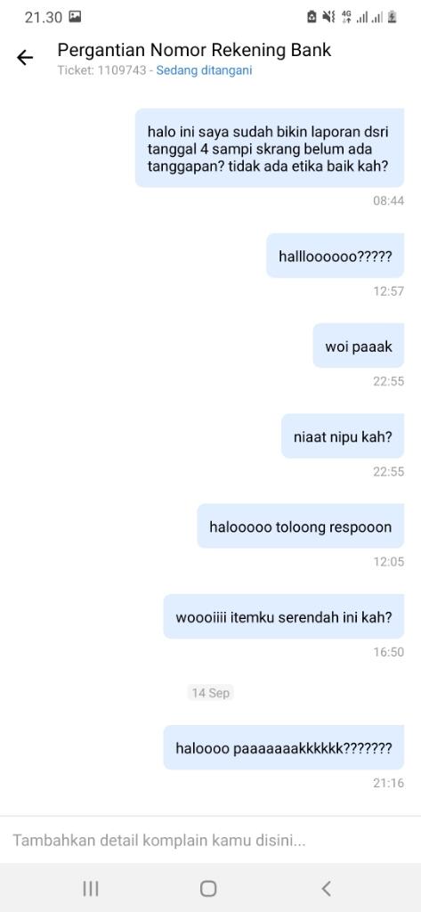pihak itemku mengerjakan kecurangan