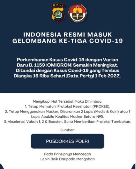 WELCOME GELOMBANG-3 COVID