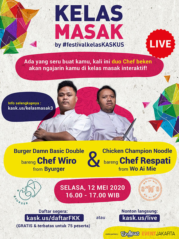 Mari Bikin Burger & Mie Sendiri Bareng Chef Wiro & Chef Respati!