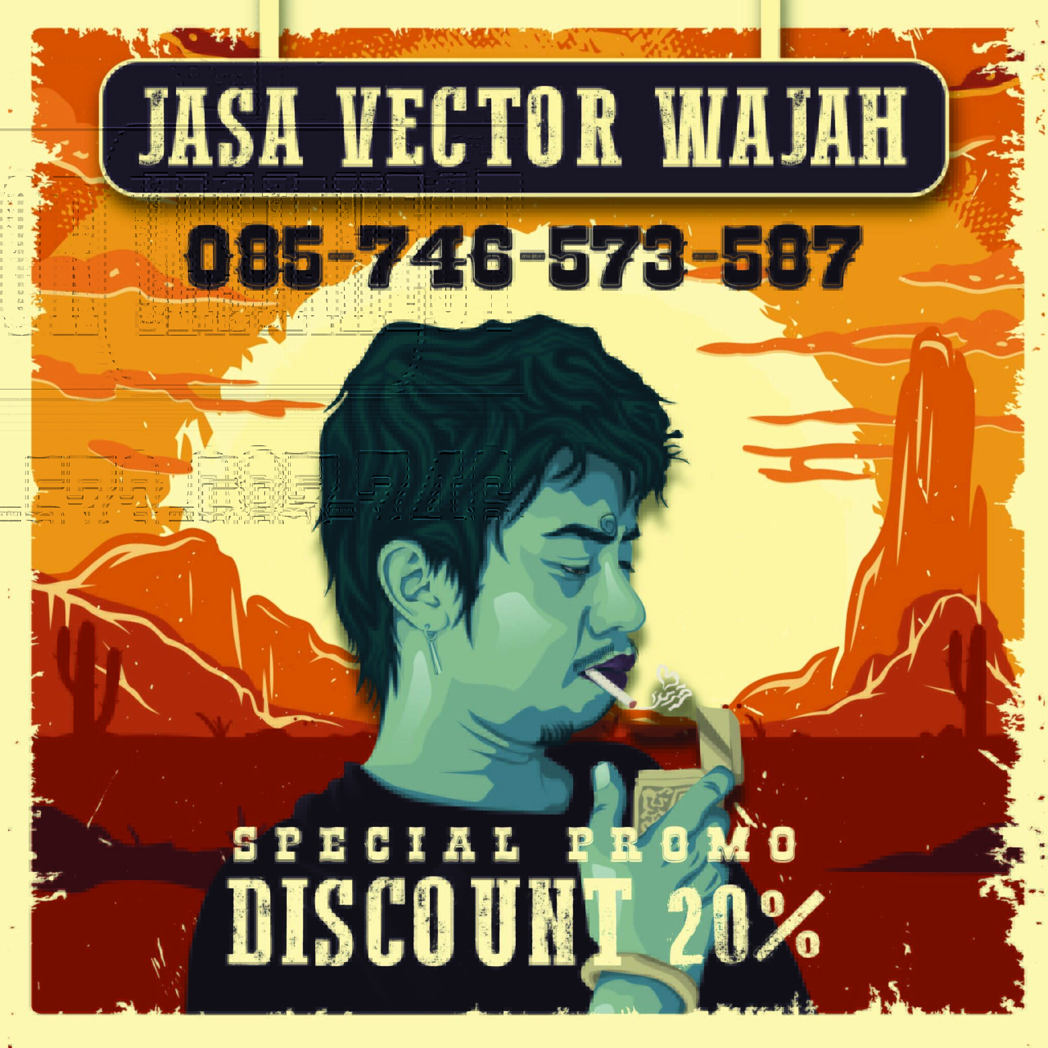 Jasa Vector Art desain online, Hub 085-746-573-587