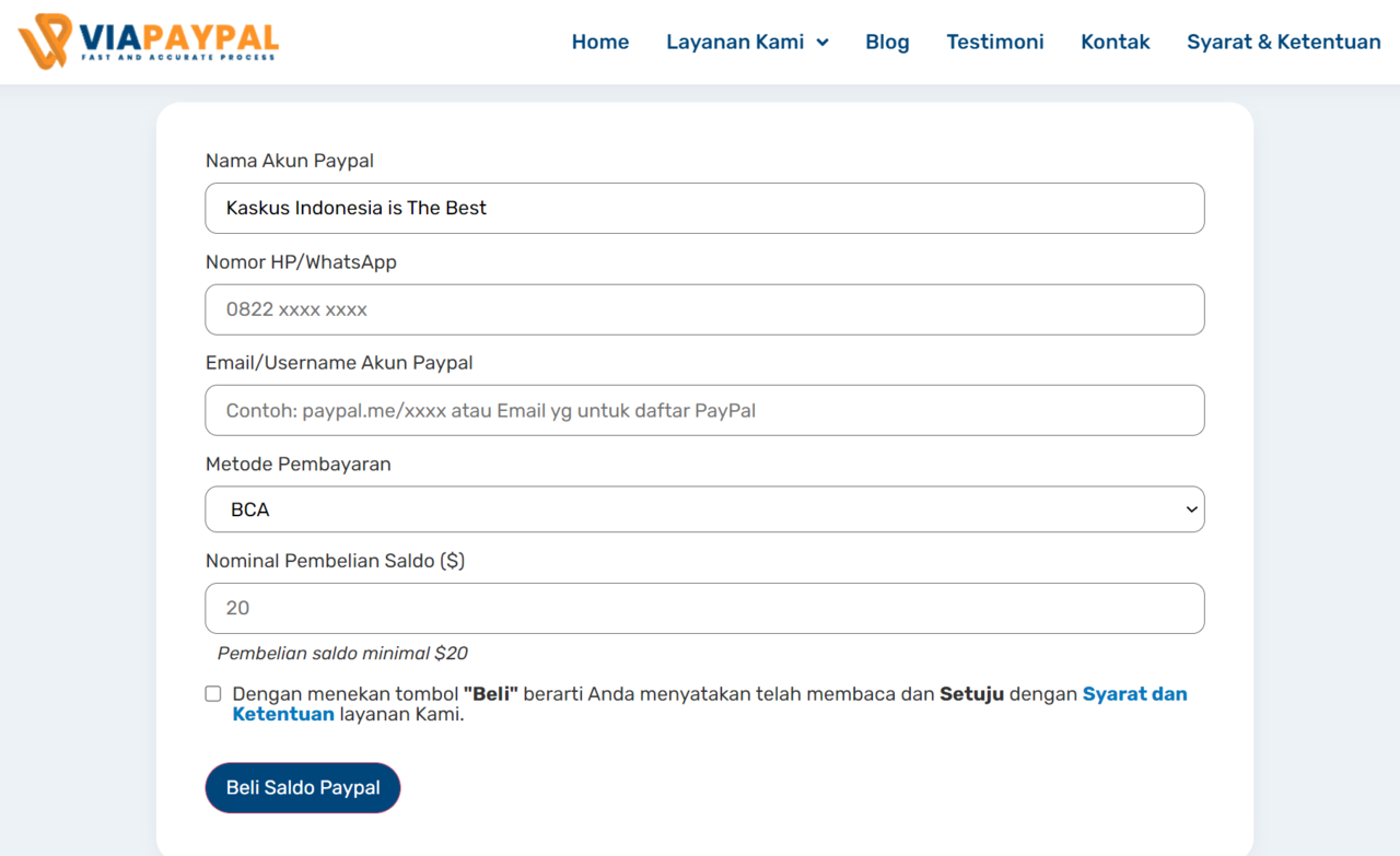 Begini Cara Top Up Isi Saldo PayPal Dari Bank BRI, BCA, BNI, Mandiri