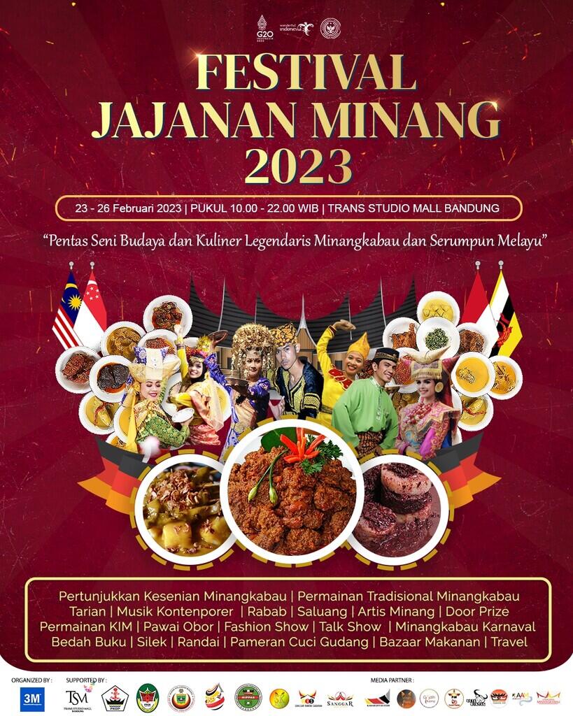Festival Jajajanan Minang 2023 di Kota Bandung, 23 - 26 Februari 2023 TSM Bandung